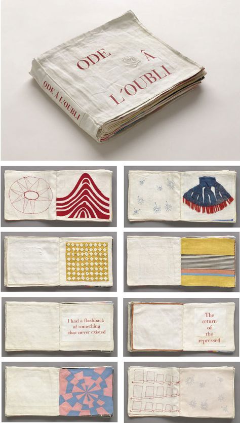 Louise Bourgeois Embroidery, Unique Notebook Design, Artist Book Ideas, Artist Book Design, Artist Books Ideas, Process Book Design, Collage With Fabric, Louise Bourgeois Sculpture, Texture Books