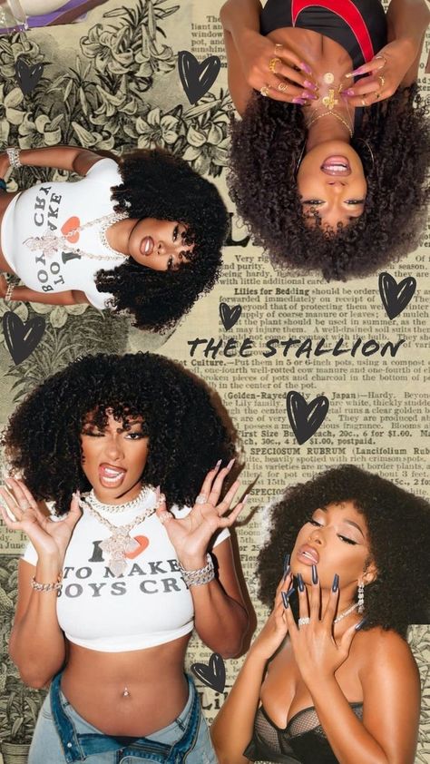 Megan Thee Stallion Aesthetic Black, Rapper Wallpaper Aesthetic, Megan Thee Stallion Aesthetic, Stallion Aesthetic, Rapper Wallpaper, Megan Thee Stallion, Aesthetic Black, Wallpaper Aesthetic, Newspaper