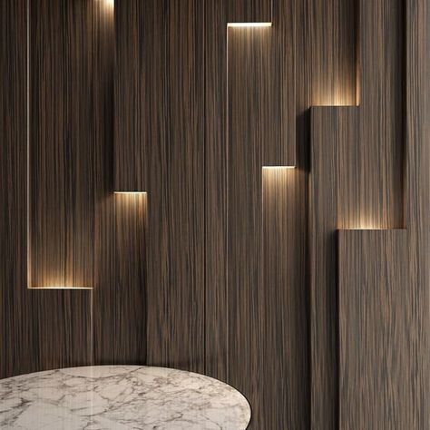 55 Stunning Interior Lighting Ideas and Designs Wall Tiles Design, Wall Panel Design, تصميم لل�منزل العصري, Dekor Diy, Wall Decor Design, Interior Wall Design, Stunning Interiors, Wall Cladding, Wall Treatments