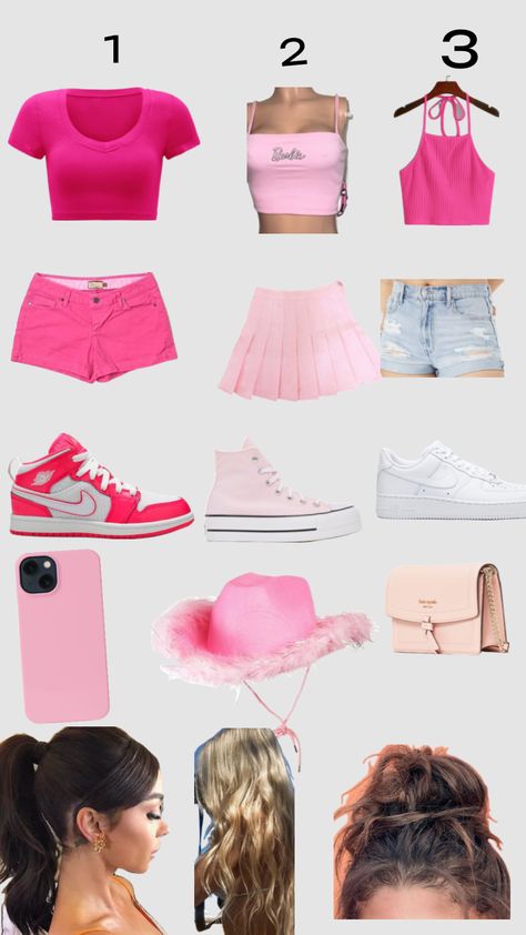 Barbie outfits! Pick your outfits How To Dress Like Barbie For School, Barbie Dress Up Day At School, Barbie Outfits Spirit Week, Homecoming Ideas, Barbie Outfits, Dress Up Day, Makeup Clothes, Spirit Week, Hair Stuff