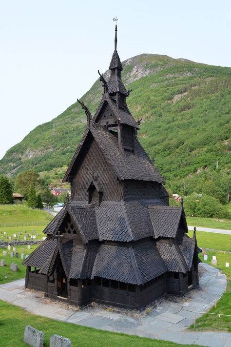 Norway Architecture, Stave Church, Nordic Architecture, Viking House, Wooden Church, Scandinavian Architecture, Gothic Church, Country Church, Rural Landscape