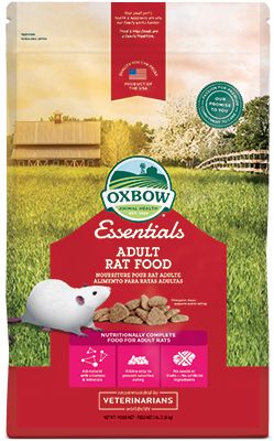 Essentials - Adult Rat Food | Oxbow Animal Health Pet Rat Cages, Rat Food, Guinea Pig Food, Young Rabbit, Pig Food, Rat Cage, Small Animal Food, Animal Health, Animal Science