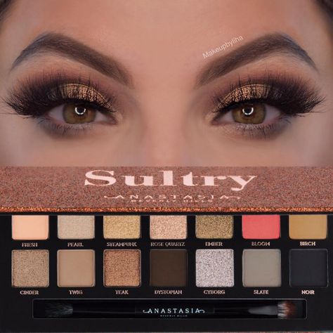 Anastasia Sultry Palette Looks, Sultry Palette Looks, Abh Palette, Anastasia Palette, Ideas Maquillaje, Wedding Glam, Makeup Supplies, Makeup Tutorial Eyeshadow, Pinterest Makeup