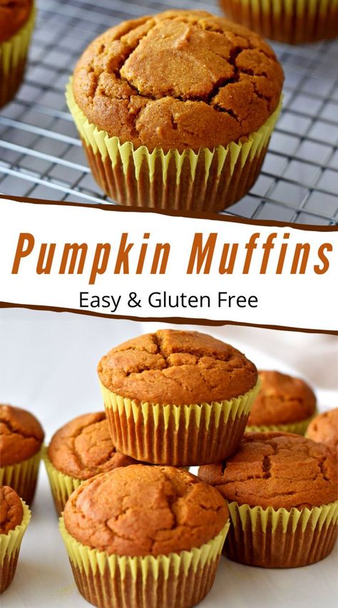 Dairy Free Pumpkin Muffins, Almond Flour Pumpkin Muffins, Spiced Muffins, Pumpkin Muffins Recipe, Gluten Free Pumpkin Recipes, Gluten Free Pumpkin Spice, Gluten Free Pumpkin Muffins, Pumpkin Muffins Easy, Dairy Free Pumpkin