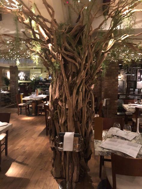 Trees Inside Restaurant, Tree Inside Restaurant, Tree Interior, Flower Shop Design, Mountain Wall Decor, Fake Trees, Cricket Club, Artificial Trees, Tree Sculpture