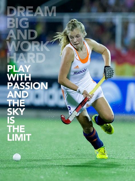 'Dream big and work hard' #hockeynl Field Hockey Quotes Motivational, Field Hockey Motivation, Field Hockey Quotes, Field Hockey Games, Quotes Girlfriend, Hockey Quotes, Hockey Memes, Sport Quotes Motivational, Hockey Girl