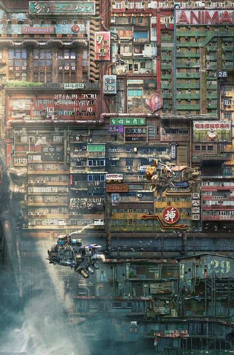 Sci Fi City, Cyberpunk City, Arte Cyberpunk, Futuristic City, Science Fiction Art, Acropolis, Cyberpunk Art, Environment Design, 판타지 아트