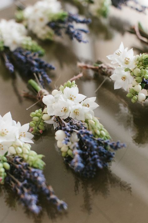 Lavender boutineers!  Read More: http://stylemepretty.com/2013/01/08/greece-wedding-from-white-ribbon-boutique-events/ French Wedding Decor, Lavender Boutonniere, Colin Cowie Wedding, Lovely Lavender, Greece Wedding, Boutonniere Wedding, Lavender Wedding, French Wedding, Groom And Groomsmen