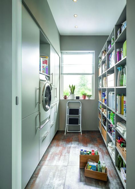 Laundry Pantry Combo Ideas, Pantry And Laundry Room Combo Layout, Pantry Laundry Room Combo, Spare Room Ideas, Utility Room Ideas, Laundry Room Ideas Organization, Utility Room Storage, Small Utility Room, Utility Room Designs