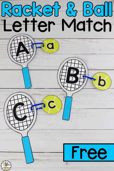 Sport Themed Crafts, Creative Curriculum Preschool, Letter Matching Activities, Letter Recognition Activities, Abc Activities, Alphabet Matching, Creative Curriculum, Alphabet Activities Preschool, Letter Matching