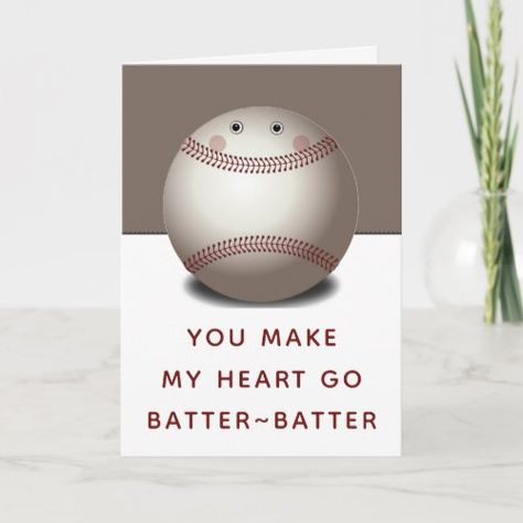 $4.02 | Funny Baseball Valentine Cards #funny, boyfriend, baseball, girlfriend, baseball player, funny valentine cards, wife, husband, sweetheart Valentine Cards Funny, Funny Valentine Cards, Birthday Card Boyfriend, Boyfriend Baseball, Baseball Valentine, Funny Boyfriend, Card Boyfriend, Baseball Girlfriend, Funny Valentines Cards