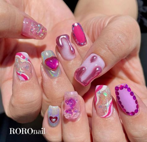 Hannah Montana Nails, Montana Nails, Funky Makeup, September Nails, Hello Nails, Glow Nails, Concept Photos, Pretty Gel Nails, Long Square Acrylic Nails