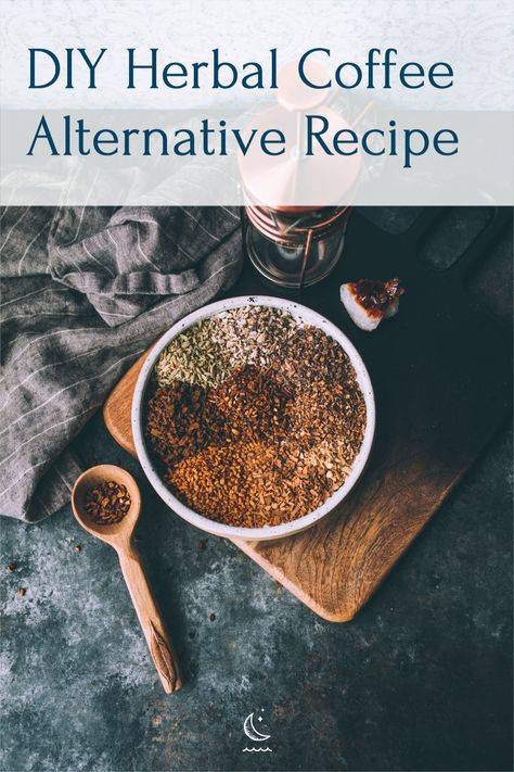 Herbal Coffee Alternatives, Adaptogen Coffee Recipes, Herbal Drinks Recipes, Herbs For Energy Boost, Adaptogen Recipes, Herbal Baking, Herbal Coffee Recipe, Coffee Diy Recipes, Internal Healing