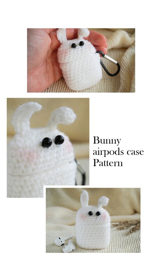 Hello , crochet Lovers! This crochet bunny pattern for your airpods case cover is available on Etsy for instant download kawaii bunny airpod case, crochet bunny pattern, rabbit airpod case amigurumi bunny/bunny pattern amigurumi crochet rabbit pattern kawaii rabbit/kawaii bunny keychain easter bunny crochet pattern #bunnyairpodscase #crochetbunnypattern #crochetbunny #airpodscasecrochetpattern Airport Case, Airpod Case Crochet, Easter Bunny Crochet, Crochet Airpods, Easter Bunny Crochet Pattern, Kawaii Rabbit, Bunny Keychain, Bunny Crochet Pattern, Bookmark Pattern