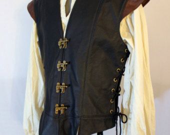 Plague Muffins, Leather Jerkin, Ren Fest, Fest Outfits, Medieval Costume, Steampunk Costume, Medieval Clothing, Mens Vests, Fantasy Costumes