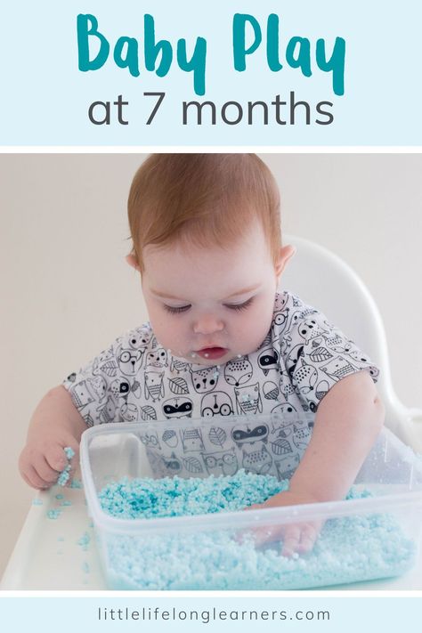 Sensory Activities Taste Safe, Sensory Bin For 6 Month Old, Sensory Bins For 8 Month Old, Infant Safe Sensory Play, Sensory Taste Safe, Sensory Bin 8 Month Old, Edible Messy Play For Babies, Edible Sensory Bins For Babies, Diy Sensory Toys For 7 Month Old