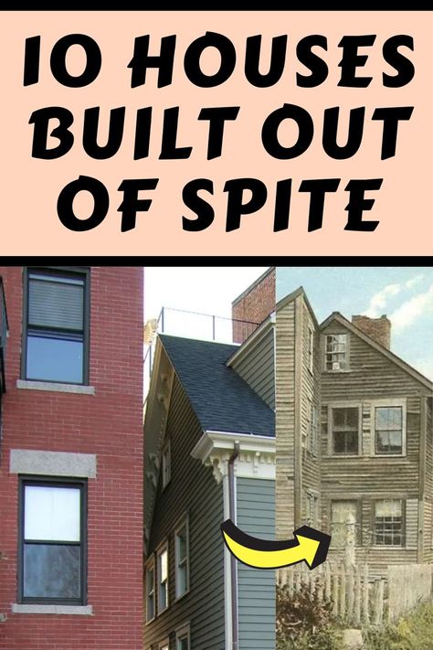 10 Houses Built Out of Spite Bad Architecture, Spite House, City Planner, House Viewing, Family Feud, Amazing Ideas, Building A House, The Neighbourhood, Architecture