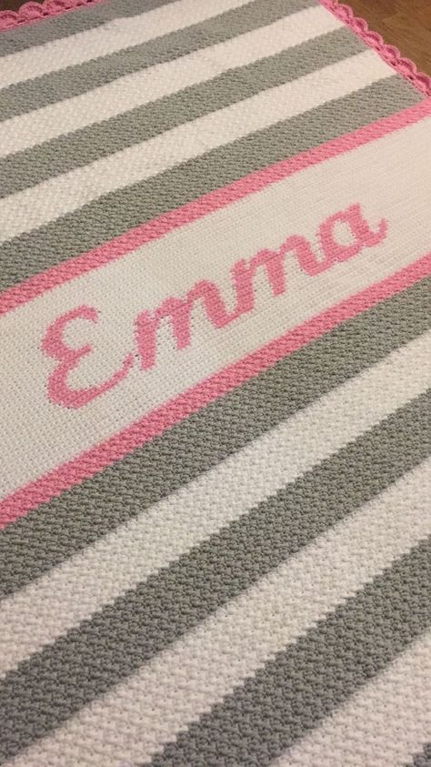 Crochet name blanket