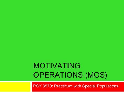 Power point about MOs for Basic Practicum