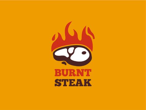 Steak Logo, Meat Logo, Burger Logo, Steak Restaurant, Fire Logo, Fun Logo, Typeface Logo, Lab Logo, Graphics Design Ideas