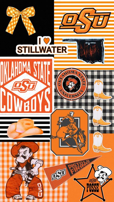 Oklahoma State University, collage, print, preppy University Collage, Oklahoma State Football, College Wallpaper, Osu Cowboys, Dream Collage, Go Pokes, Vet School, Collage Board, College Aesthetic