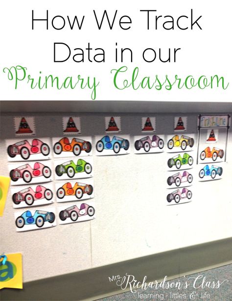 Love these simple ways to track data and make it FUN for my students! Nothing fancy to this--it can be done! Prek Data Wall, Kindergarten Data Wall, Classroom Data Wall, Data Walls, Data Boards, Kindergarten Goals, Data Folders, Student Data Tracking, Kindergarten Assessment