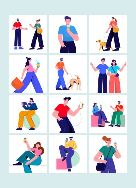 Lifestyle Illustrations — Illustrations on UI8 Explainer Illustration, Application Presentation, Collaboration Illustration, Character Flat Design, Lifestyle Illustrations, Colourful Illustration, Style Guide Design, Nurse Art, Simple Character