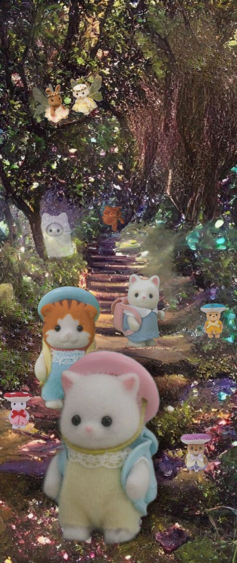 Calico Critter Wallpaper, Calico Critters Aesthetic Wallpaper, Calico Critters Wallpaper Iphone, Sylvanian Families Background, Nature-inspired Gold Gemstone Necklaces, Cottage Core Necklace, Calico Critters Wallpaper, Stone Wallpaper Iphone, Sylvanian Families Wallpaper