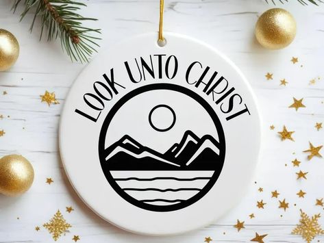 Look Unto Christ LDS Youth Theme 2025 Ornament Look Unto Me in Every Thought Doctrine and Covenants Scripture 2025 Young Women YW YM - Etsy Lds Youth Theme, Yw Theme, Lds Youth, Youth Theme, Doctrine And Covenants, Girls Camp, The Covenant, How To Take Photos, Ornament Decor