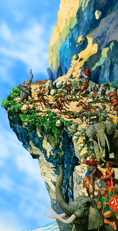 Hannibal's route across the Alps Hanibal Barka, Barca Aesthetic, European Knight, Hannibal Barca, History Illustration, Punic Wars, Roman Republic, Historia Universal, Ancient Warfare