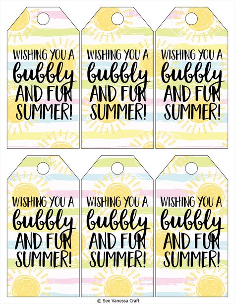 Bubble Wand Gift Tags Free, Bubble Wand End Of Year Gift Tag, Bubbles End Of Year Gift Tags Free, Bubble End Of The Year Tag, End Of The Year Bubble Gift Tags Free, I Hope Your Summer Bubbles With Fun Tag Free, Bubble Gifts For Students, Bubble Tags End Of Year Free, Free End Of Year Gift Tags