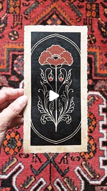 Maarit Hänninen Linocuts on Instagram: "Excited to share the second part of my new floral triptych: a vibrant poppy! Stay tuned for the final piece coming soon. All three prints will be available this weekend, with a special presale for newsletter subscribers starting Saturday. Sign up through the link in my bio! . . . #linocut #printmaking #blockprinting #reliefprinting #woodcutprinting #poppy #linoprint #artmaking #artreel #artprocess #artvideo #creativework" Poppy Linocut, Linocut Prints Art, Print Making Designs, Woodcut Printing, Cut Out Art, Linocut Printmaking, Lino Art, Relief Printing, Handmade Stamps