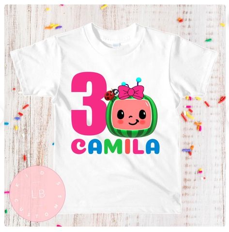 Cocomelon Birthday Girl, Coco Melon Birthday, 2nd Birthday Girl, Coco Melon, Cocomelon Birthday, Girl 2nd Birthday, Mickey Y Minnie, Cute Shirt Designs, Shirt Girl