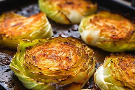 Cabbage Steaks Cabbage Steaks Recipe, Healthy Cabbage, Cabbage Steaks, Cabbage Head, Low Carb Side Dishes, Steak Seasoning, Cabbage Recipes, Steak Recipes, Paleo Gluten Free