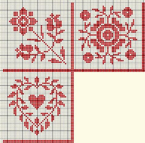 Cross Stitch Motifs, Cross Stitch Small, Biscornu Cross Stitch, Red Cross Stitch, Cross Stitch Freebies, Cross Stitch Heart, Cross Stitch Borders, Diy Cross Stitch, Cross Stitch Samplers