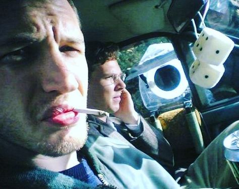 Throwback, to Stuart: A Life Backwards. Benedict Cumberbatch, Tom Hardy. Khan  and Bane, Before they discovered whey powder. credit to Tom Hardy Worldwide on FB . #TomHardy Tom Hardy Myspace, Stuart A Life Backwards, Thomas Hardy, Tom Hardy, Benedict Cumberbatch, Best Actor, Picture Video, Profile Picture, A Man