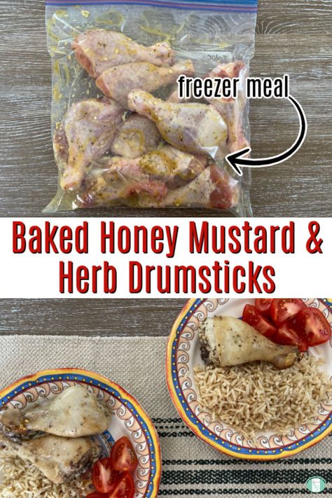 Chicken Drumstick Freezer Meal, Drumstick Freezer Meals, Make Ahead Healthy Meals, How To Cook Drumsticks, Honey Mustard Recipes, Best Freezer Meals, Chicken Drumstick, Slow Cooker Bbq Chicken, Drumstick Recipes