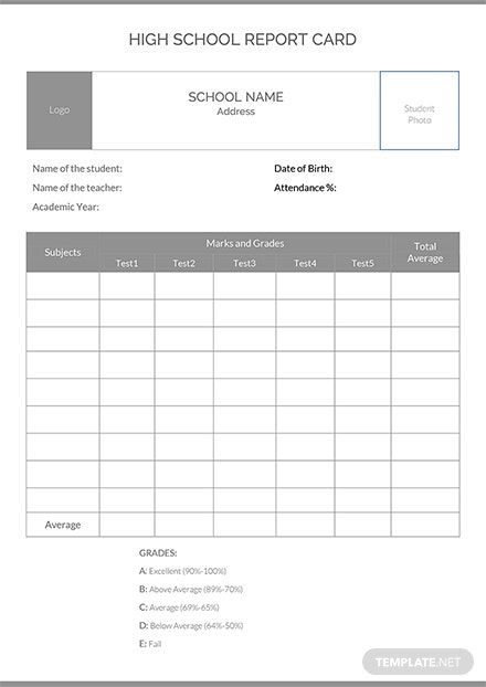 Instantly Download Free High School Report Card Template, Sample & Example in PDF, Microsoft Word (DOC), Apple Pages Format. Available in A4 & US Sizes. Quickly Customize. Easily Editable & Printable. High School Report Card Template, School Report Card Template, School Results, School Report Card, Progress Report Template, Report Card Comments, Report Card Template, Card Format, Card Templates Free