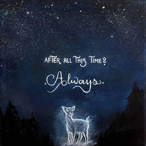 "After all this time? Always. Said snape (J.K.Rowling)" . The Harry potter serias is one of my favourites❣ This is one of the most popular… Harry Potter Always Quote, Harry Potter Always, After All This Time, All This Time, Severus Snape, Deer, Harry Potter