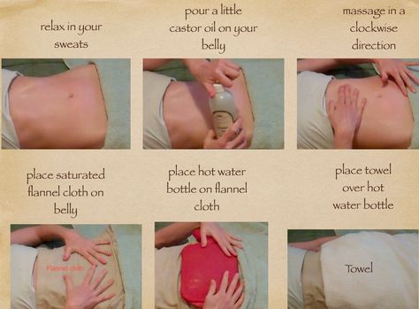 Castor Oil Packs - these are helpful for pain, etc.  I love them. Castor Oil Fertility Massage, How To Do Castor Oil Pack, How To Use A Castor Oil Pack, Castor Oil Packs For Cysts, Castor Oil For Bloat, Endo Belly Pictures, Castor Oil Health Benefits, How To Make A Castor Oil Pack, How To Use Castor Oil Packs