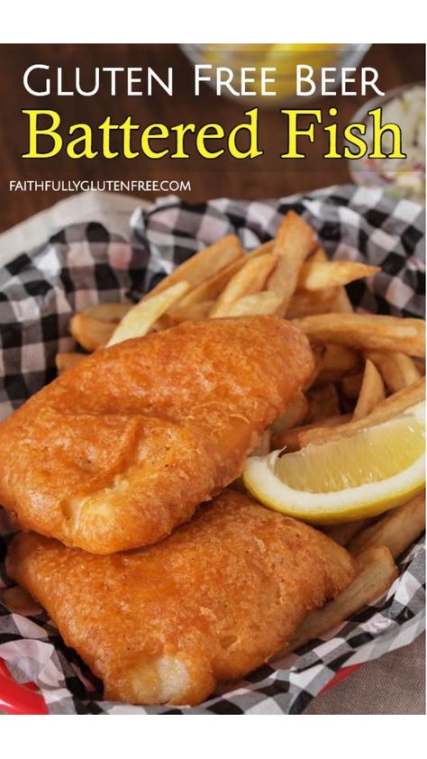 You won't believe how easy it is to make your own Gluten Free Beer Battered Fish at home. Add a side of fries, and you've got the perfect pub dinner. Gluten Free Beer Battered Fish, Gluten Free Fish Batter, Fish Batter, Beer Battered Fish Tacos, Fish Batter Recipe, Gluten Free Fish, Gluten Free Dinner Easy, Gluten Free Beer, Beer Battered Fish