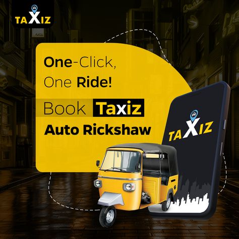 🚖 One Click, One Ride! 🛵 Book Taxiz Auto Rickshaw and glide through Delhi NCR hassle-free! Say goodbye to transportation woes and hello to convenience. Your ride is just a click away! 📱 #TaxizAuto #delhincr #hasslefreerides #taxi #autotaxi #taxiservices #cabservices #foryou Hair Oil Advertisement, Taxi Advertising, Auto Rickshaw, Car Advertising Design, Banner Design Inspiration, Kiosk Design, Car Advertising, Social Media Design Graphics, Creative Ads