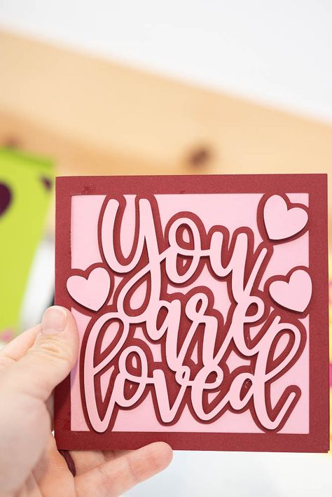 DIY Free Valentine’s Day Cards with Cricut | 12 Free SVG Templates – Daydream Into Reality Cards With Cricut, Cricut Valentines Projects, Xoxo Card, Free Valentine Cards, Cricut Valentine, Svg Templates, Free Cricut, Valentine Projects, Cricut Cards