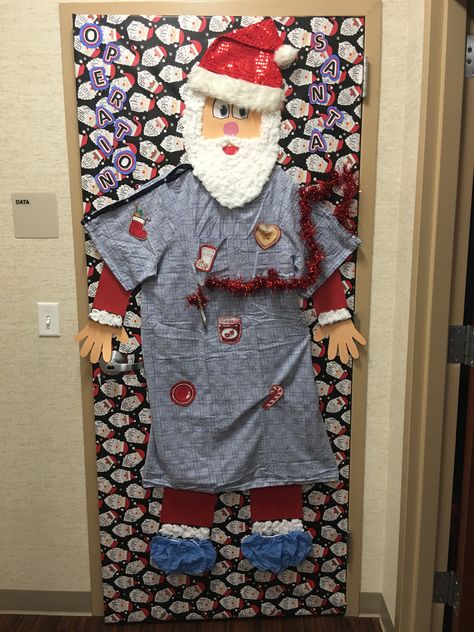 Nurse Christmas Door Decorating Contest, Hospital Christmas Door Contest, Healthcare Christmas Door Decorations, Nursing Christmas Door Decorations, Christmas Door Decorating Contest Hospital, Medical Office Christmas Decorations, Christmas Door Decorating Contest Office Medical, Nurse Office Christmas Door, Nurse Door Decorations