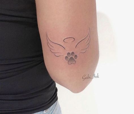 Cat Paw Tattoos, Puppy Tattoo, Harley Tattoos, Tribute Tattoos, Pawprint Tattoo, Dog Paw Tattoo, Paw Tattoo, Angel Wings Tattoo, Silhouette Tattoos