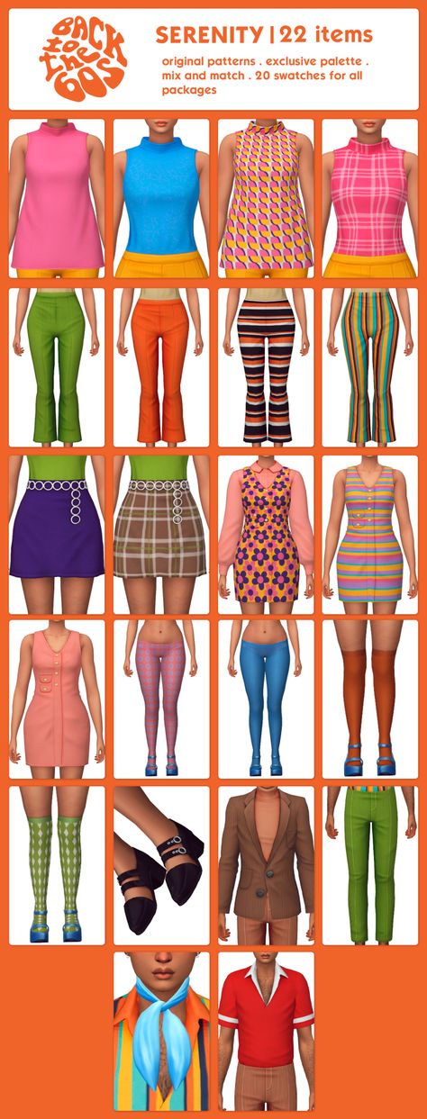 Serenity Cc, Back To The 60s, Sims 4 Decades Challenge, Sims 4 Blog, Sims 4 Mm Cc, Sims 4 Characters, Sims 4 Mm, Sims4 Clothes, Sims 4 Cc Packs