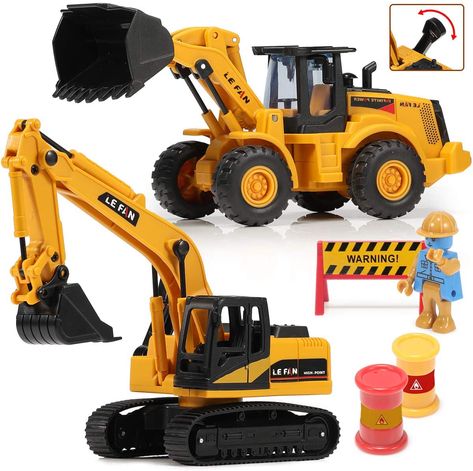 SIMULATION CONSTRUCTION VEHICLES: Both looks and works like a real Vehicles. Excavator can move 360 degrees and shovel arm has an operating handle. Bulldozer truck, Swing can up and down, shovel can load and dump sand/gravel/soil. Compact but not cumbersome for kids, easy to play and carry. Kids Construction, Beach & Sand Toys, Boy Party Favors, Construction For Kids, Construction Vehicle, Sand Toys, Phone Wallpaper Design, Construction Toys, Construction Vehicles