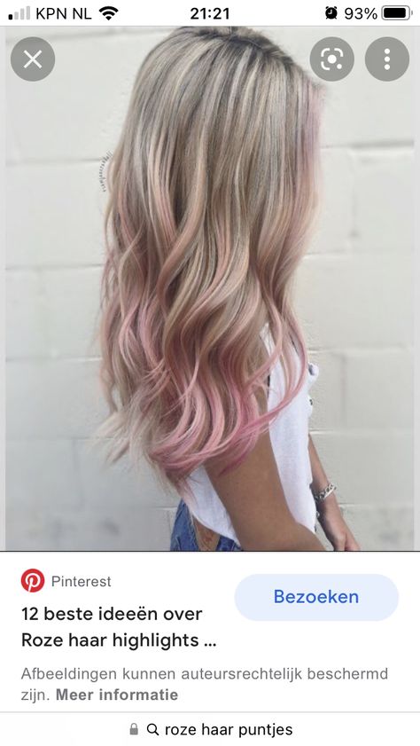 Blonde With Pink Peekaboo Highlights, Pink Shadow Root Blonde, Blonde With Pink Lowlights, Blonde Balayage With Pink Highlights, Blonde And Colorful Hair, Fun Balayage Hair, Platinum Blonde With Pink, Blonde And Lilac Hair, Spring Hair Color Ideas For Blondes