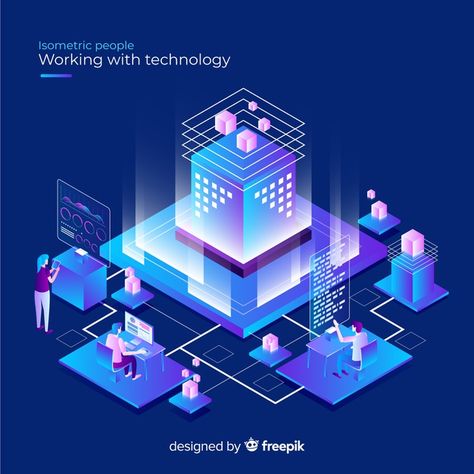 Isometric concept of people working with technology Vector | Free Download Positive Quotes For Life Encouragement, Positive Quotes For Life Happiness, Drawing Software, New Technology Gadgets, Isometric Art, Isometric Design, Isometric Illustration, Technology Wallpaper, Affinity Designer