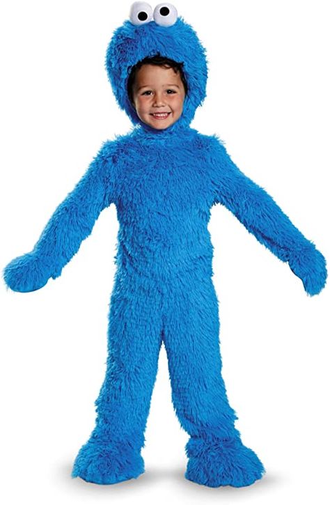 Amazon.com: Cookie Monster Extra Deluxe Plush Costume, (12-18 Months) : Clothing, Shoes & Jewelry Toddler Cookies, Cookie Monster Plush, Cookie Monster Costume, Monster Costume, Sesame Street Cookies, Full Body Costumes, Monster Costumes, Sesame Street Cookie Monster, Costume For Kids